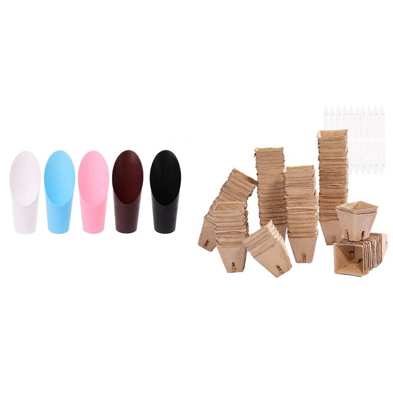 

Planters & Pots 1 Set Seed Starter Pulp Kit Plastic Plant Markers 5 Pcs Bucket Shovel Soil Spade