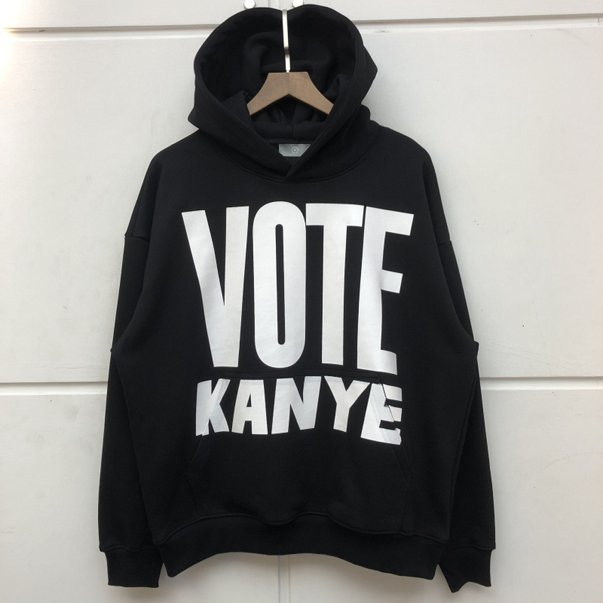 

2021 New Fw Heavy Fabric Vote Kanye Hoodies Men Women Top Quality Hip-hop Pullover Hooded Tm9r