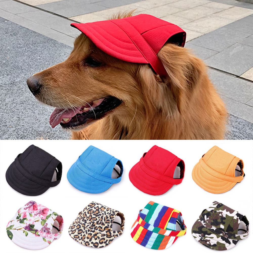 

Pet Hat with Ear Holes Adjustable Baseball Cap for Large Medium Small Dogs Summer Dog Cap Sun Hat Outdoor Hiking Pet Products, Color 1