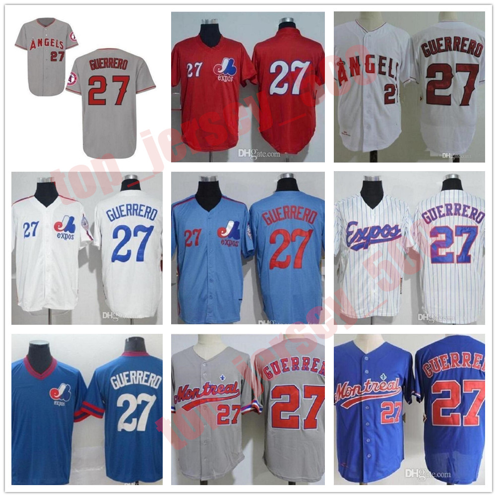 

Men Women kids youth Baseball Hall Of Fame Montreal Expos #27 Vladimir Guerrero Jersey 1982 Vintage Mesh BP 2004 Retro Jerseys Shirts, As shown in illustration