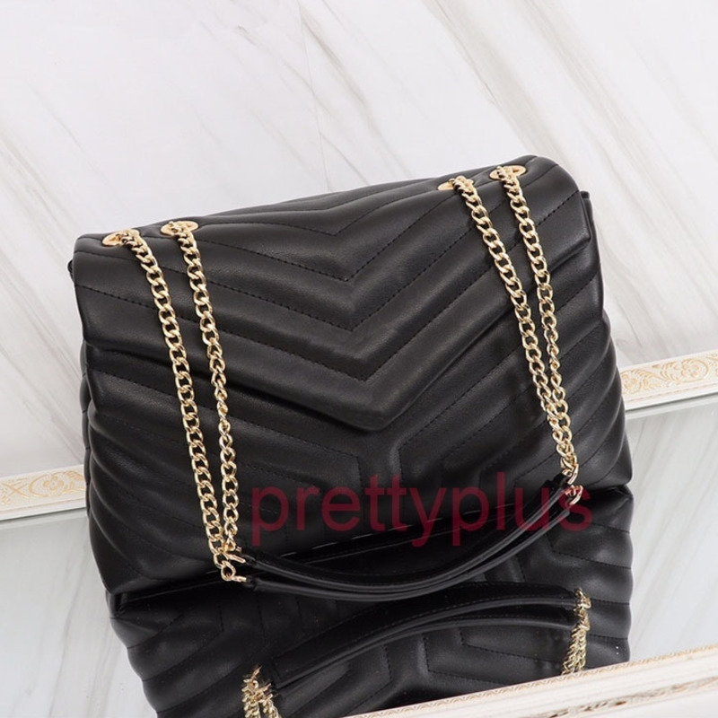 

Fashion Newset womens Classic Real leather Jumbo 26cm Shape Flap Chain Shoulder Handbag Women Bags Clutch Messenger Tote Bag Crossbody Purses, Black-black hardware