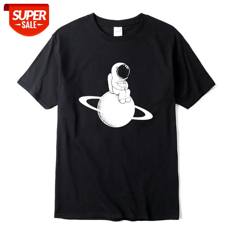 

Men's t-shirt 100% cotton short sleeve summer space moon men T shirt casual summer loost men tshirt cool t-shirt male tee shirt #p02H, White;black