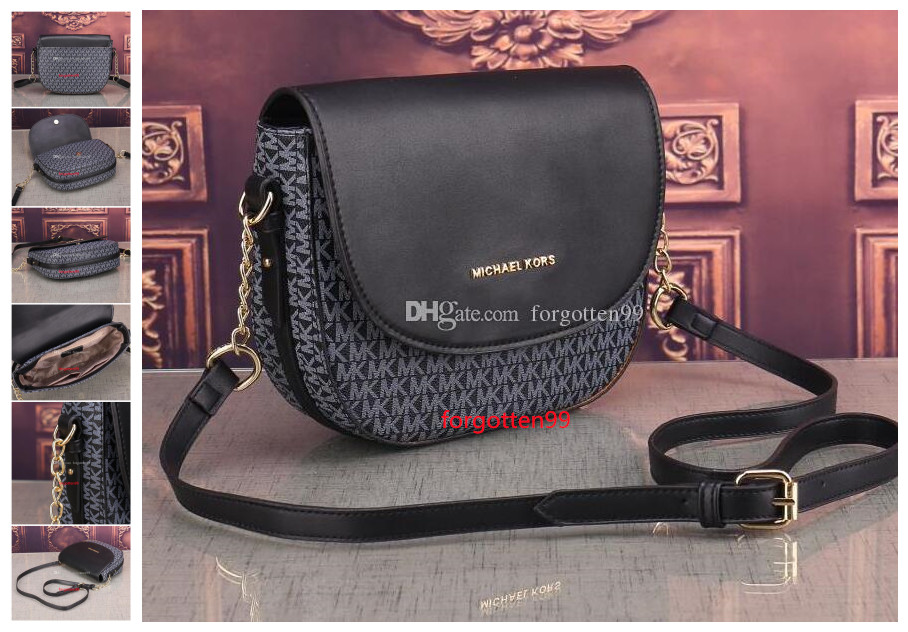 

014 michaelmkkors women's Leather chain bag handbag Shoulder Bag Envelope bag Crossbody bags Shopping Bags women messenger bags, Black;brown