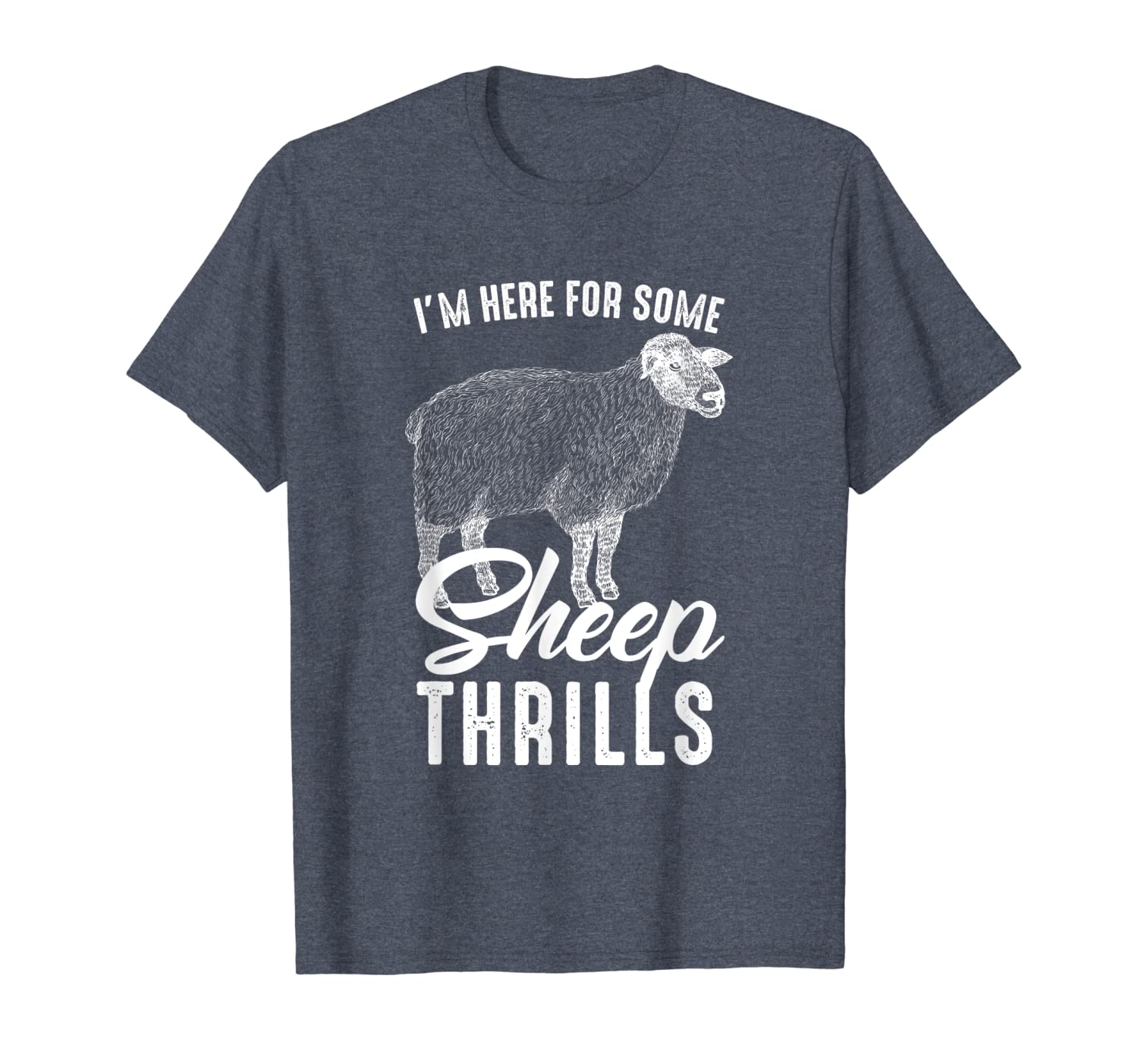 

funny sarcasm sheep thrills t-shirt, White;black