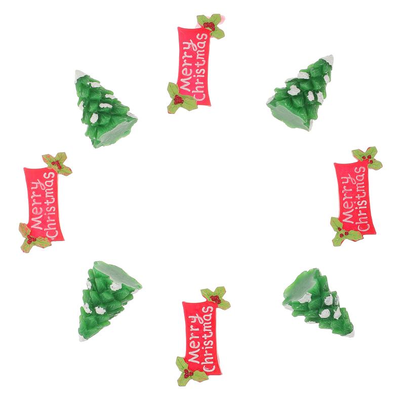 

Christmas Decorations 12pcs Resin Tree Decor Artificial Pine Creative Handicraft