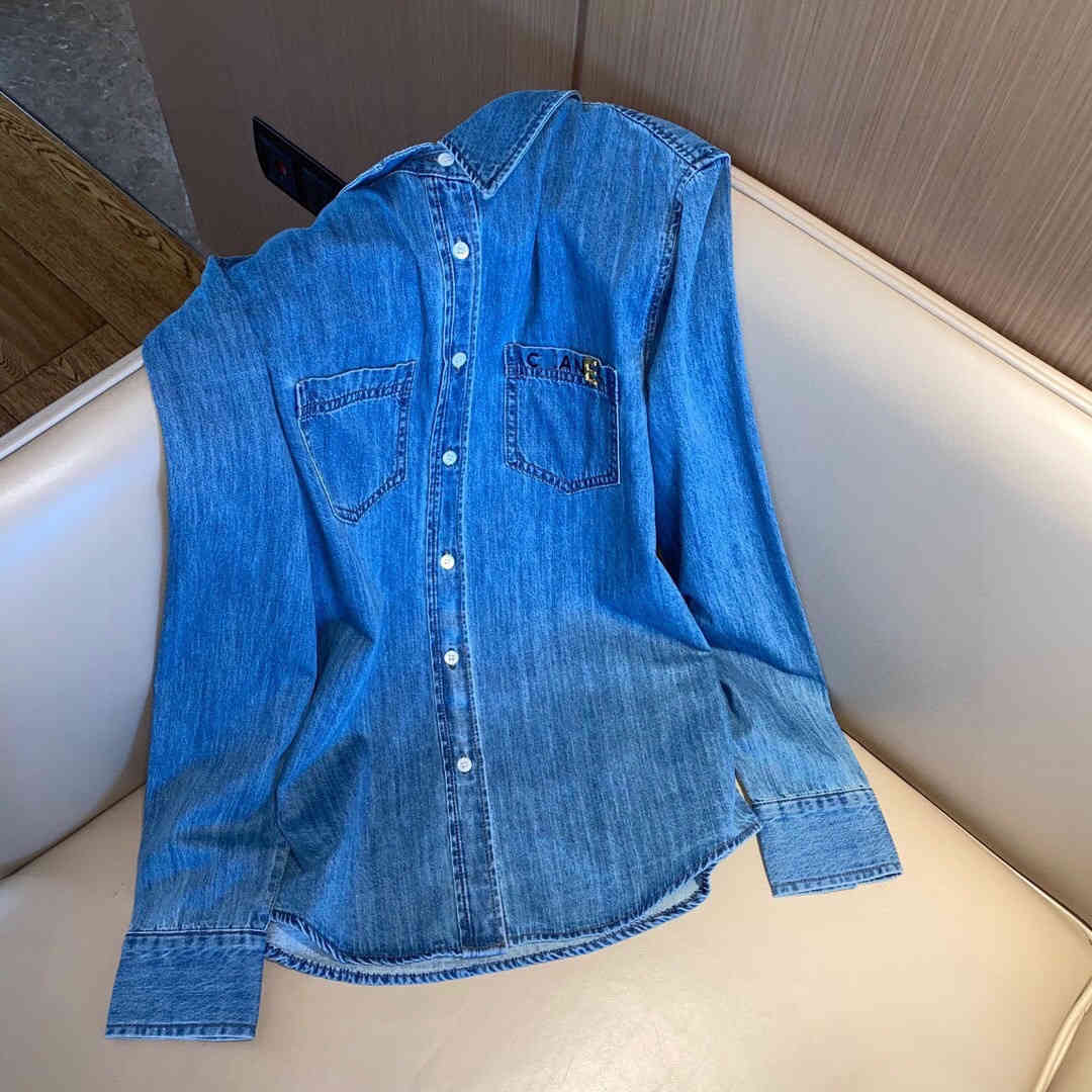 

21 autumn tide brand cowboy heavy industry washed shirts can be worn as coats, Blue