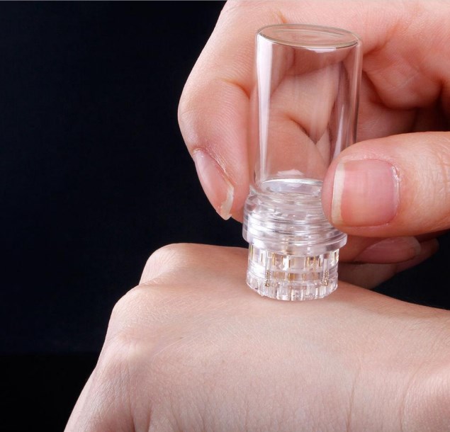 

Buy Best And Latest Portable Hydra Needles 20 Pins Microneedle Applicator Glass Bottle Serum Injection Into Reusable Skin Rejuvenation Anti Aging Derma Stamp