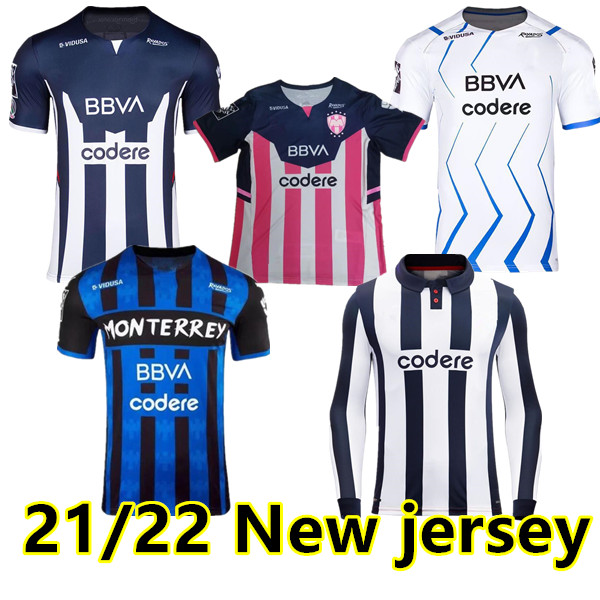 

22 23 Club World MONTERREY Soccer Jerseys rosa version Liga MX special RAYADOS R.Funes Mori M.MEZA V.JANSSEN AKELOBA .VEGAS long sleeves football shirt men uniforms, Pink