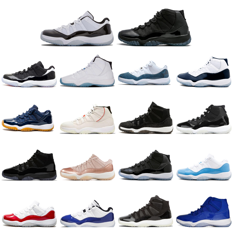 

2021 11s basketball shoes 11 mens womens Midnight Navy Bred High Legend Blue 25th Anniversary Concord 23 Gamma Blue space jam sports sneakers, Rose gold