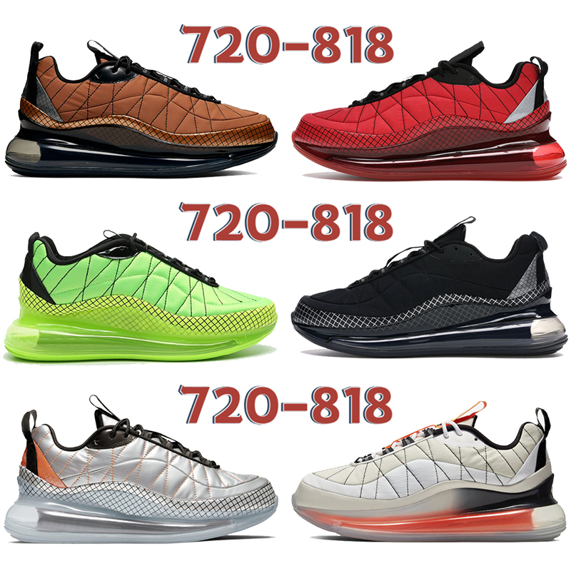 

2021 Newest 720s-818 men women running Shoes university red olive metallic copper silver total orange sail black white mens Sneakers, Bubble wrap packaging