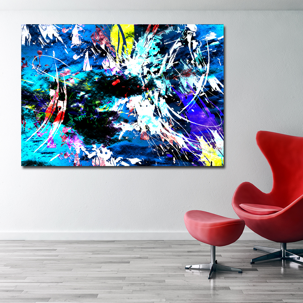 

Art Blue Painting Wall Art Print Canvas Painting Decoration For Living Room Decor  Picture Unframed