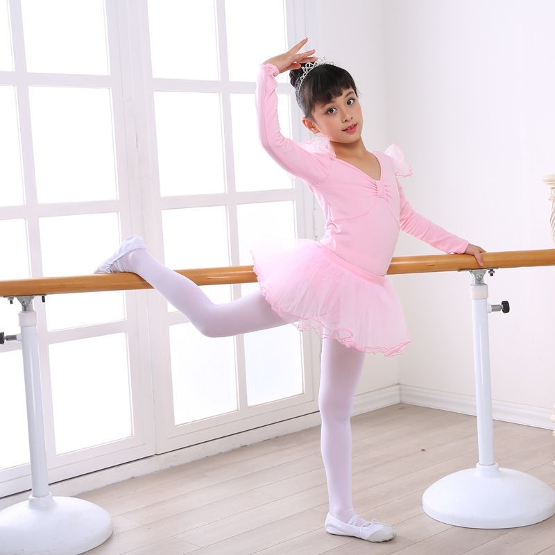 

Autumn and winter long sleeved children's practice Chinese ballet skirt girls' dance clothes