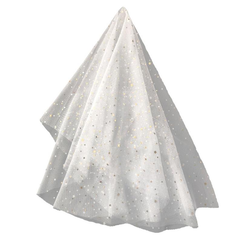 

Hair Clips & Barrettes 41XC Women Sequins Stars Moon Short Wedding Veil Cathedral Ivory Marriage Headdress, Golden;silver