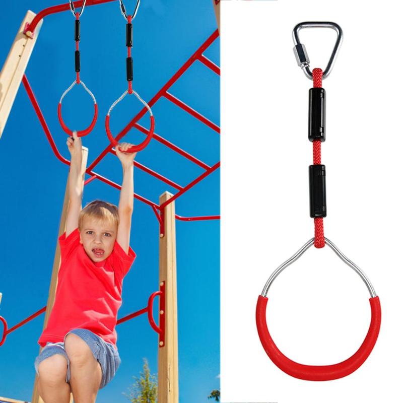 

1PC Children Pull Up Rings Max Load 120kg Outdoor Gymnastic Rings Home Sports Fitness Exercise Tools