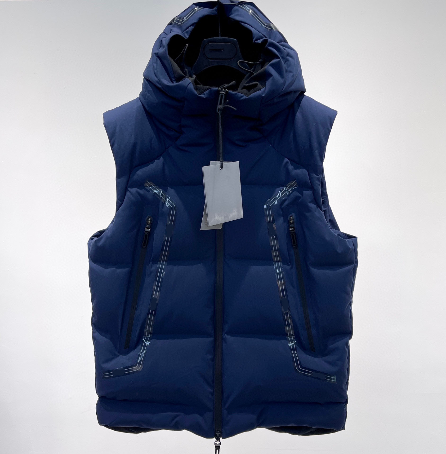

2022 lastest 90% white duck down jackets. mens and women fashion vest Euro size., Navy blue