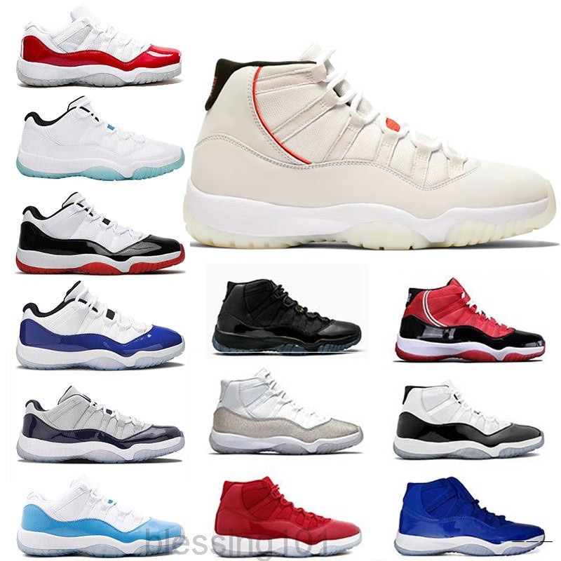 

25th Anniversary 11 11s Concord Bred HIGH Space Jam Mens Womens basketballs Shoes jubilee Gown Gamma Blue Jumpman Sneakers Trainers KK88, Color 12