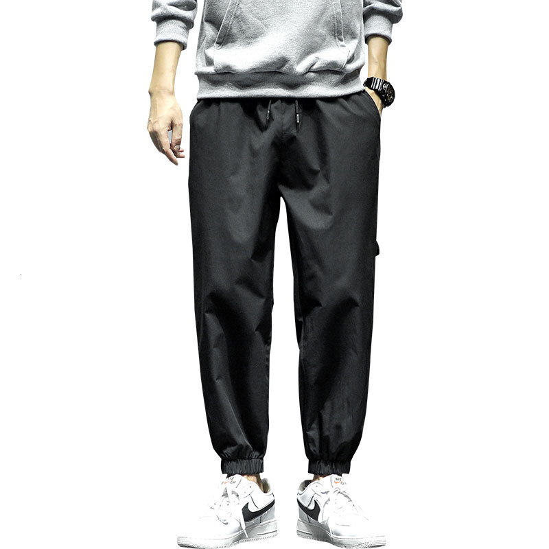 

2021 New Men's Joggers Leggings Man Black Comfortable Pant Casual Streetwear Loose Trouser Japanese Trendy Pants Polyester Hs0q