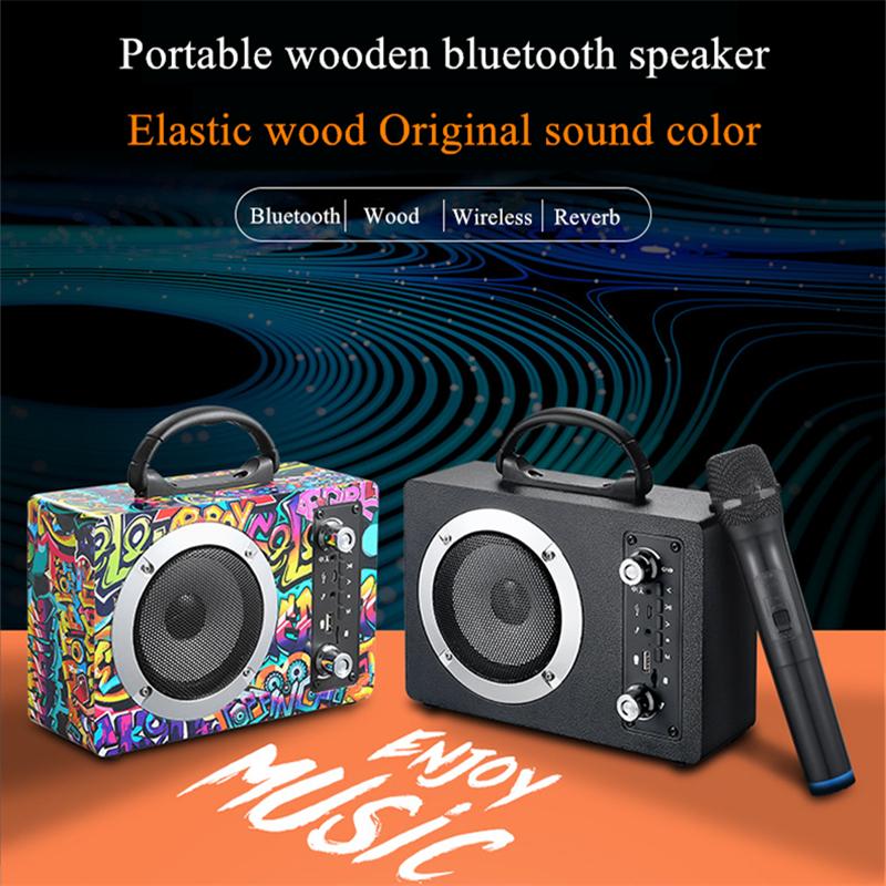 

Portable Speakers K Song Graffiti Street Dance Boombox Outdoor 20W Stereo Subwoofer Bluetooth Speaker FM Radio Sound Box Music Center USB