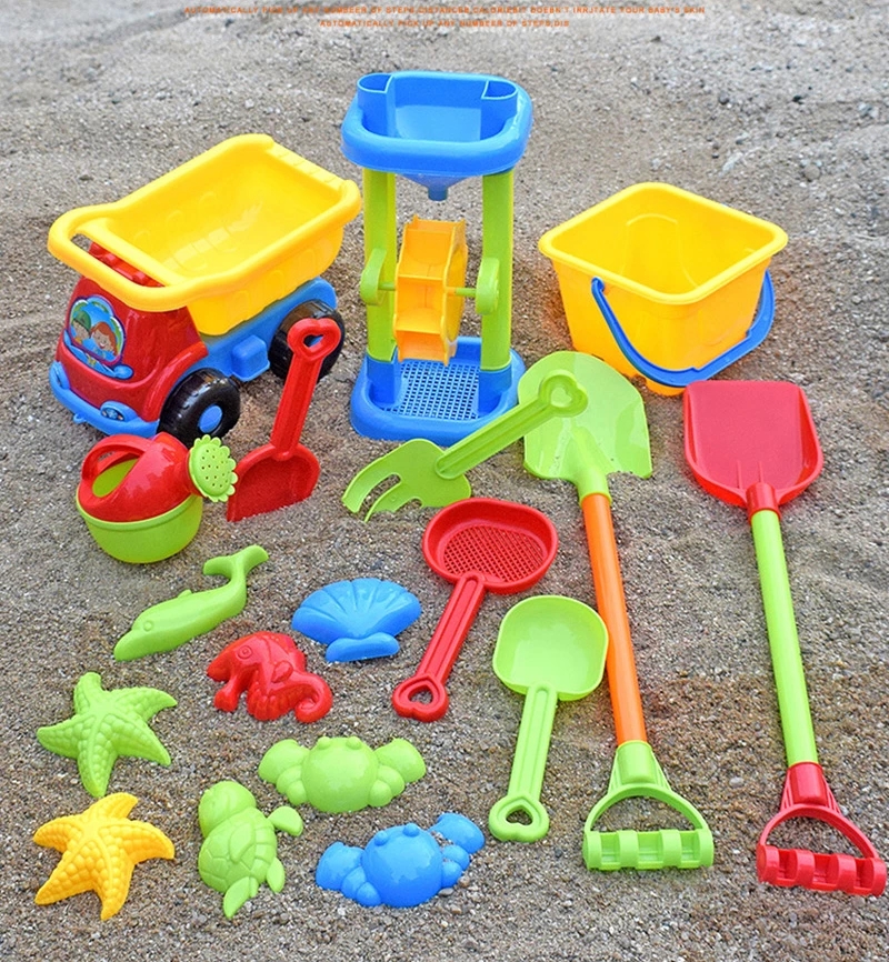 Children's beach toy car set cassia digging sand shovel bucket baby boys and girls set-image-705986902