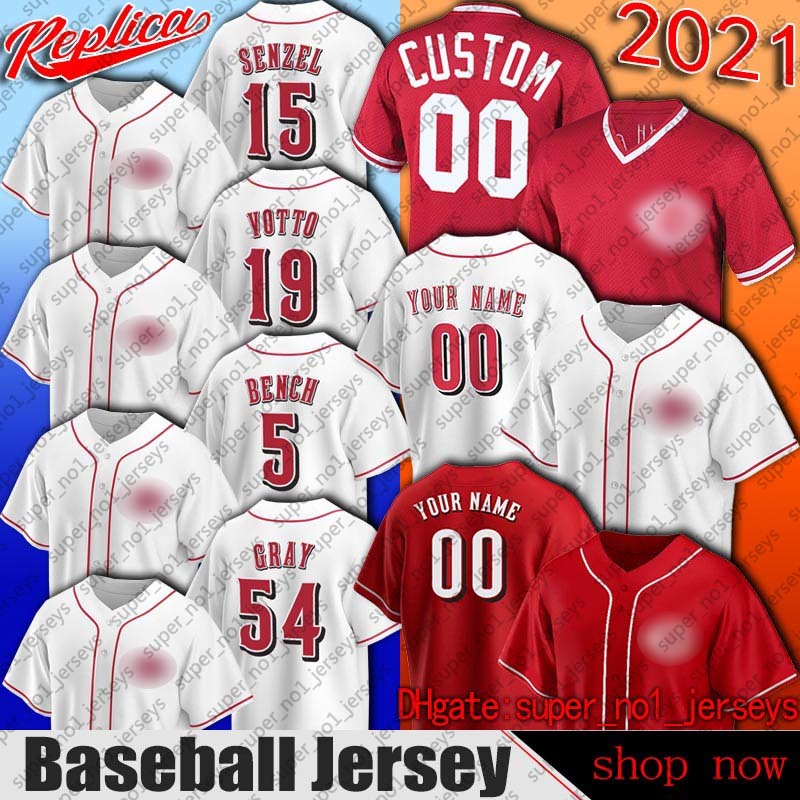 

Cincinnati 5 Johnny Bench Jersey Baseball Barry Larkin Pete Rose Jerseys Eugenio Suarez Joey Votto Luis Castillo Jersey Shogo Akiyama Senzel, Nk custom (hongr)
