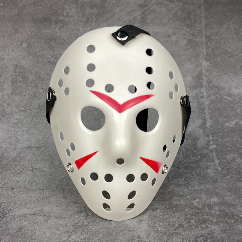 

Retro Jason Mask Horror Funny Full Face Masks Bronze Halloween Cosplay Costume MasqueradeMasks Hockey Party Easter Festival Supplies ECO