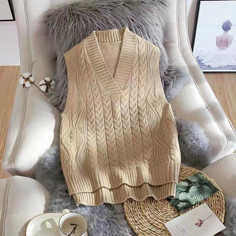 

2021 New Women's Sweaters Autumn Sleevelesstops Thin Sweater Soft Jumper Pull Femme Yjv4, Green