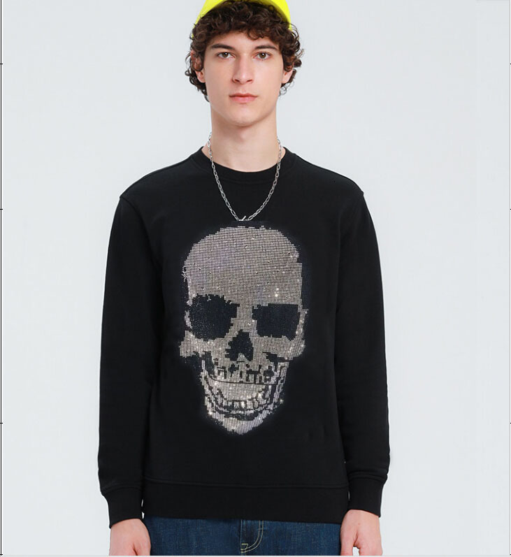 

2021 New High Quality Pullover Sweatshirts Diamond Stone Plus Size Hoodies Male Autumn Hot Drill Men Gifts U3xw, As shown