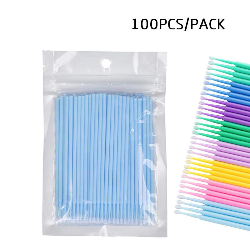 

False Eyelashes 100Pcs/bag Disposable MicroBrush Extension Individual Lash Removing Swab Micro Brush For Eyelash Tools