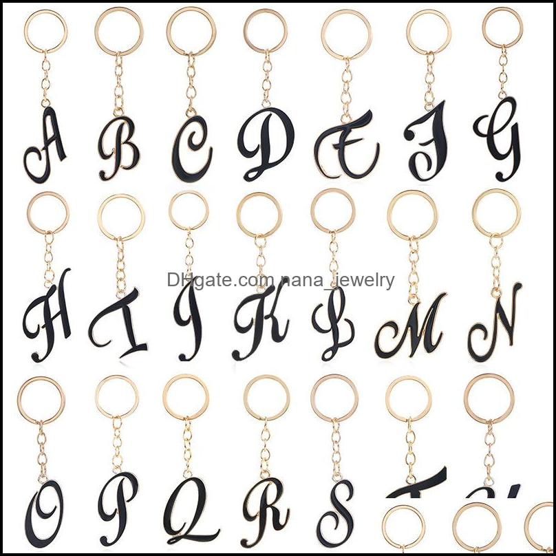 

Keychains Kimter 26 Letters Drip Keychain Personalized A-Z Name Keyfobs Fashion Capital English Alphabet Pendant Keyring Jewelry Aessories D