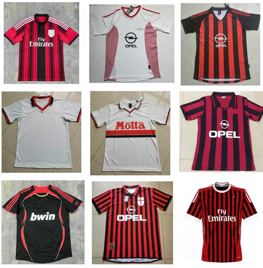 

11 12 90 91 Retro 96 97 Gullit SOCCER JERSEY 01 02 Maldini Van Basten RONALDO KAKA Inzaghi 06 07 03 04 football shirt