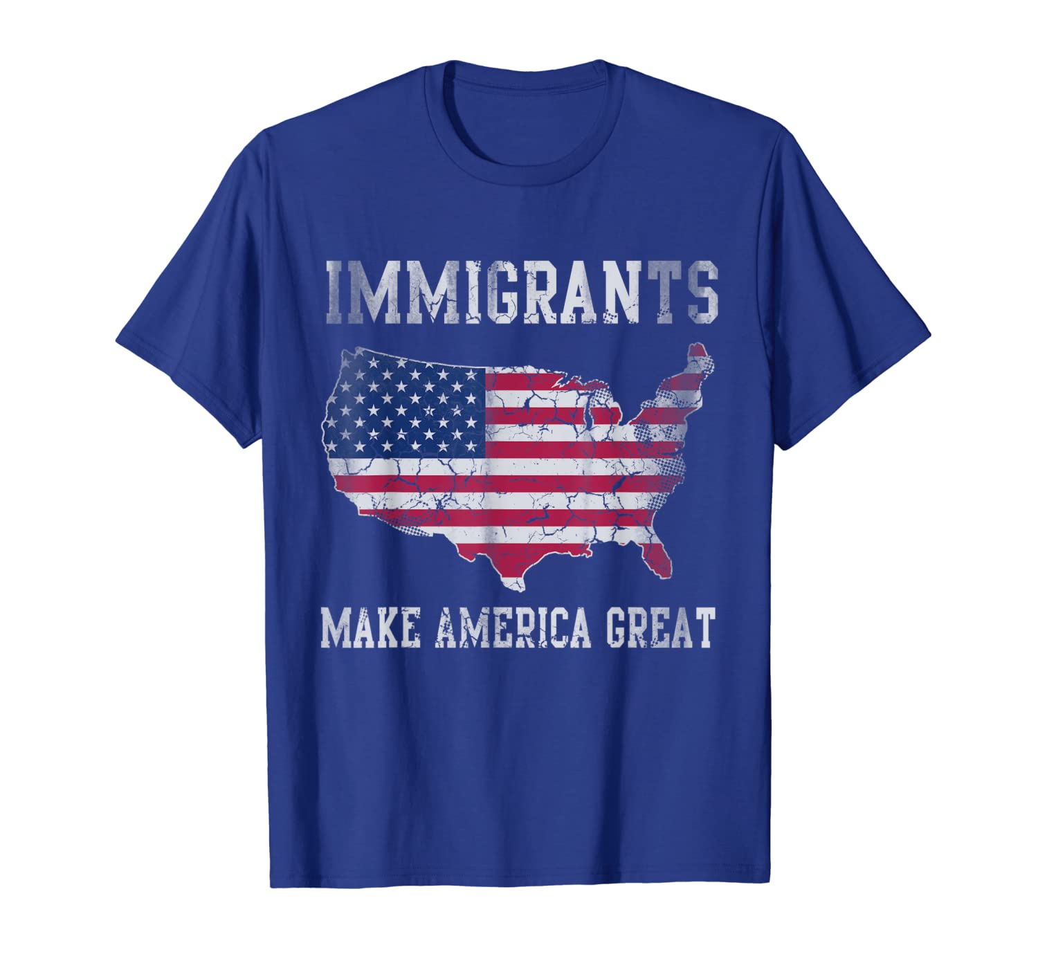

Immigrants Make America Great T-Shirt, White;black