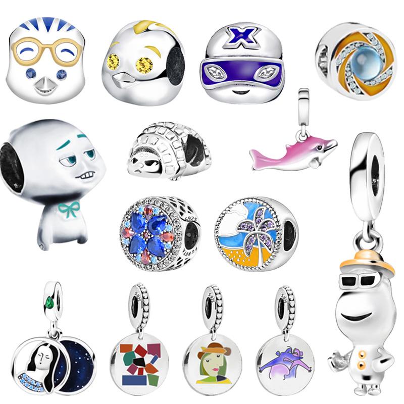 

Other Classic 925 Sterling Silver Bead Sunny Beach Charm Spectacled Duck Pendants Fit Original Bracelets Women DIY Jewelry