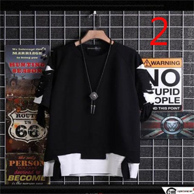 

2021 New Casual Compassionate Five-point Sleeve Hong Kong Style Loose Round Neck Student Creative T-shirt Kl8u