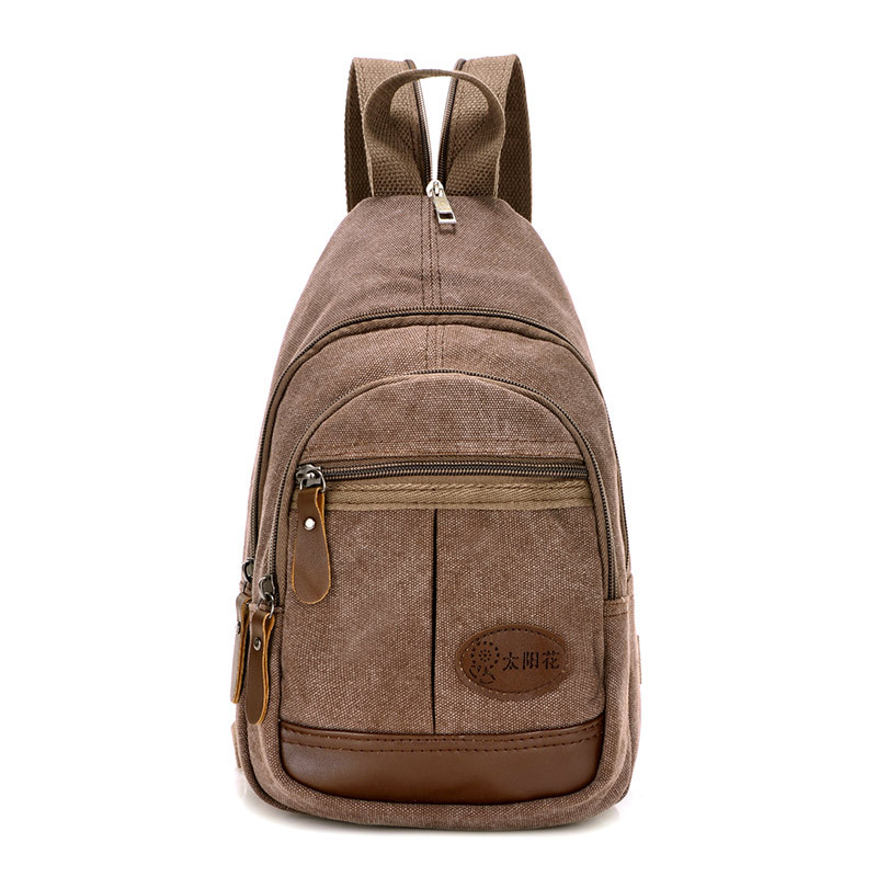 

ZHIERNA Girls Bag Female Backpack for Teenage Women Leisure Travel Pick Zipper Convertible Shoulder Strap Men Shoulder Bag, Khaki