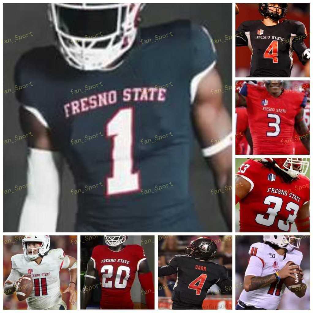 

Custom 2021 Fresno State Football Jersey NCAA College David Carr Davante Adams Jorge Reyna Jalen Cropper Zane Pope Jared Rice Kevin Atkins, As