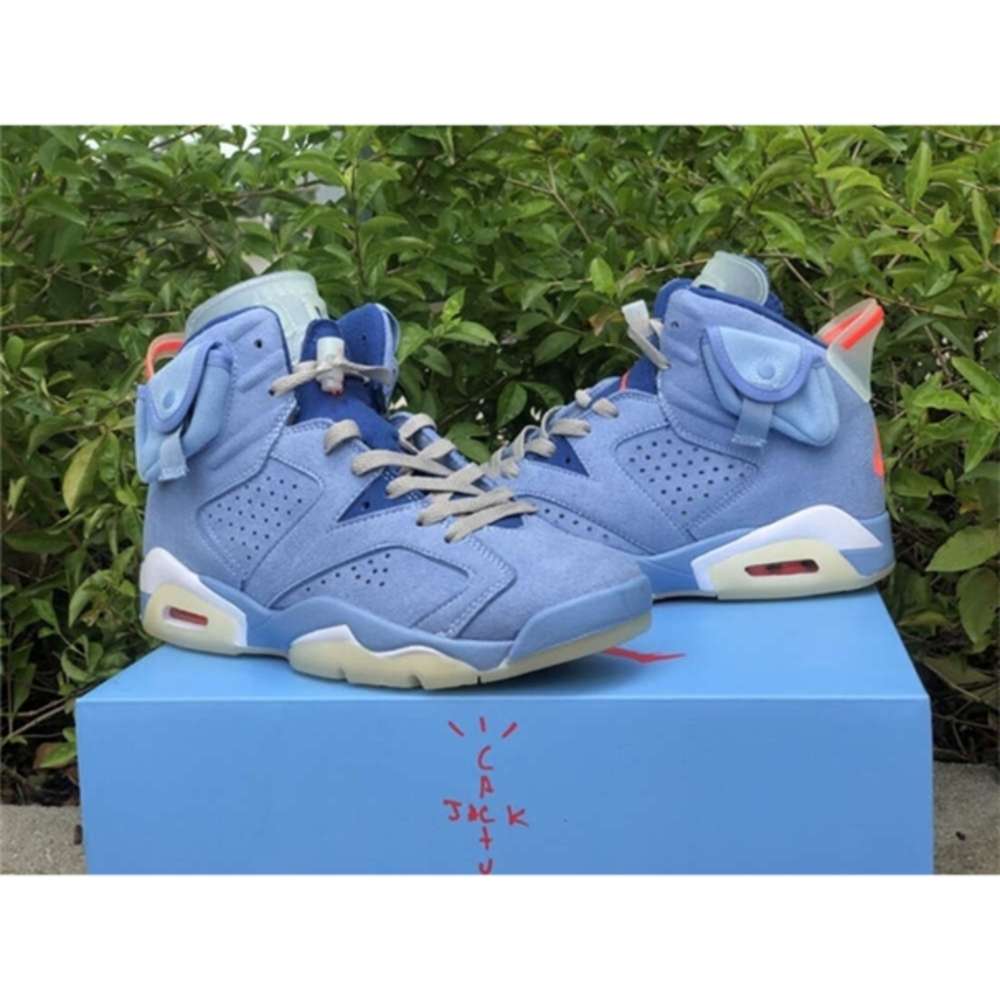 

2021 Authentic Travis Scott 6 Cactus Jack Shoes Houston Oilers Light Blue British Khaki 6S Suede 3M Reflective Men Women Fragment Dunk aaronKwok