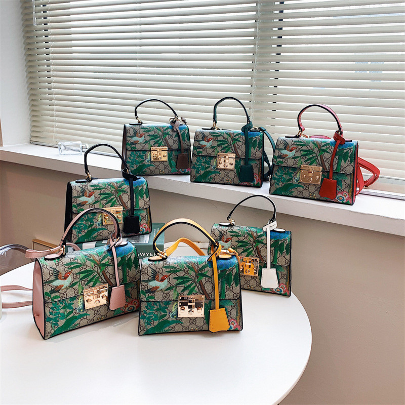 

Luxury Bags For Woman New Single Back Messenger Handbag Portable Small Square Bag PU Leather Women's Handbags Color 7, As picture