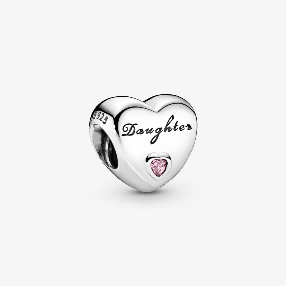 

100% 925 Sterling Silver Daughter's Love Charm Fit Original European Charms Bracelet Fashion For Pandora Women Wedding Engagement Jewelry Accessories