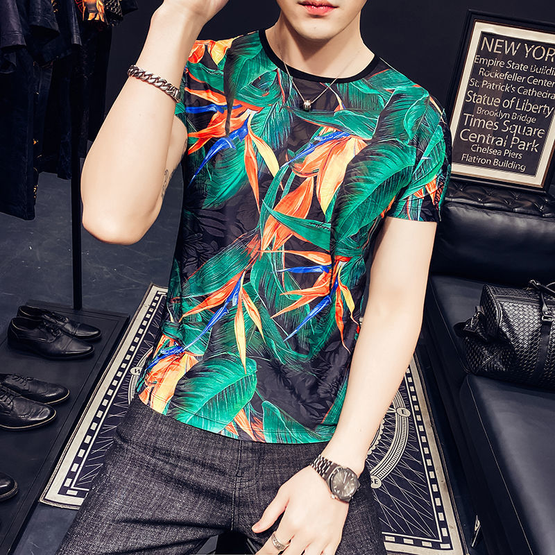 

New Fashion Brand 2021 Summer Tops & Luxury Print t Shirt Men Casual Streetwear Tshirt Male Short Sleeve O-neck M-4xl 2uus, Picture color