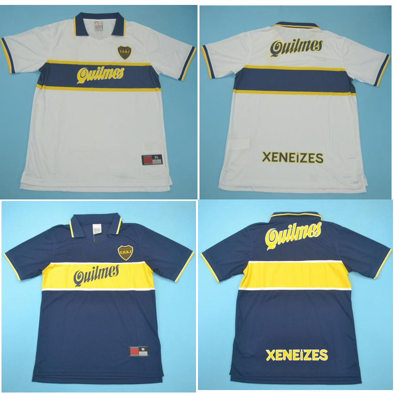 

Top 96 97 Boca Juniors Retro Jerseys Classic Vintage Maradona Soccer jersey 1996 1997 RIQUELME football shirts ROMAN maillot de foot, Bocajuniors97home