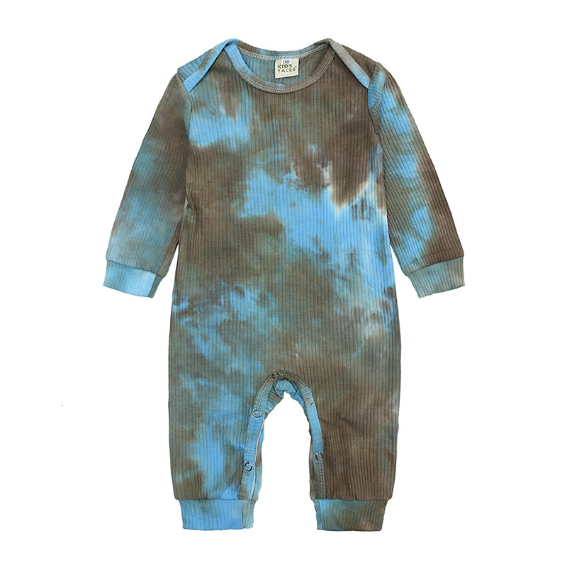 

2021 New Kids Tales Wholesale Tie Dye Baby Romper 4 Colors Le8h, White