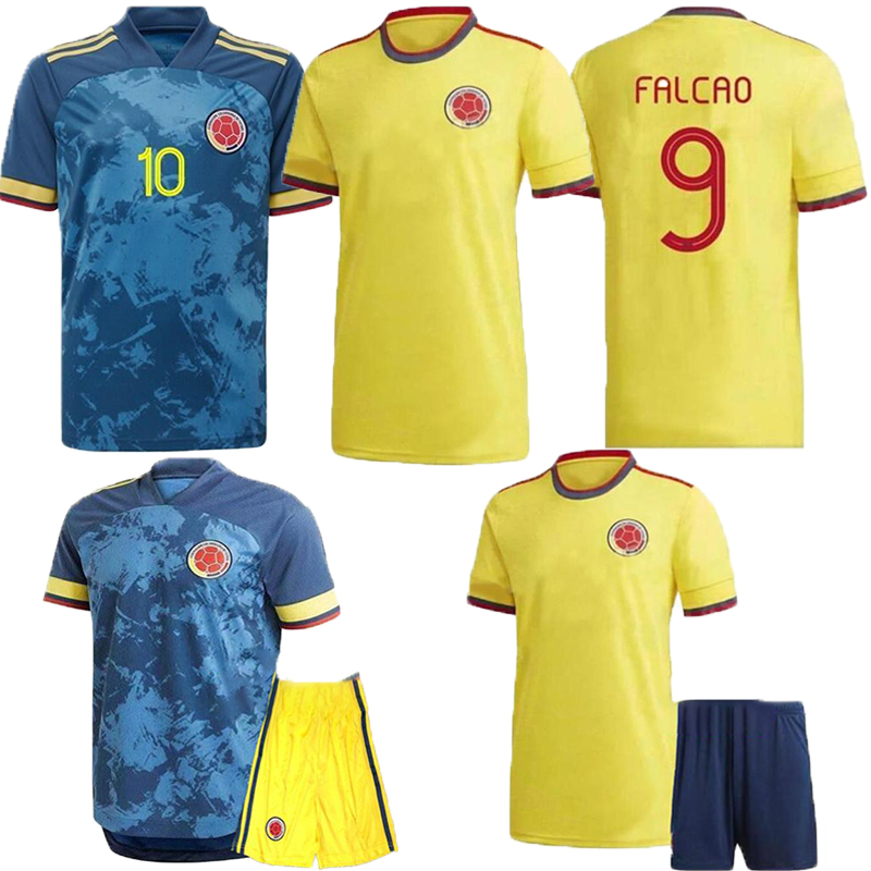 

Adult shirt Colombia Home Away soccer jersey kids kit 2020 2021 JAMES colombia football shirt FALCAO Camiseta de futbol maillot, Black