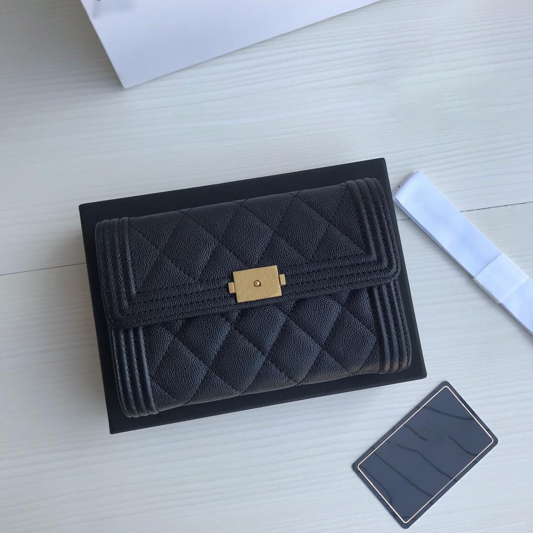 

Hot sold Top quality genuinel leather luxurys Designers women wallets Classic womens shoulder bags wallet with box mens purses credit card h, Red;black