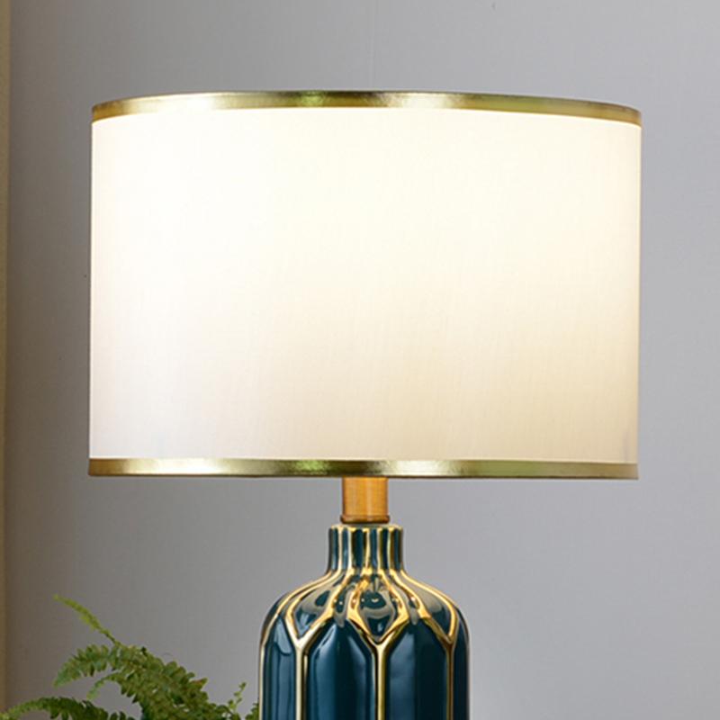 

Lamp Covers & Shades SeeingDays American Styel 30cm 38cm Round Lampshade For Table Cover With Golden Edge Lamps' E27