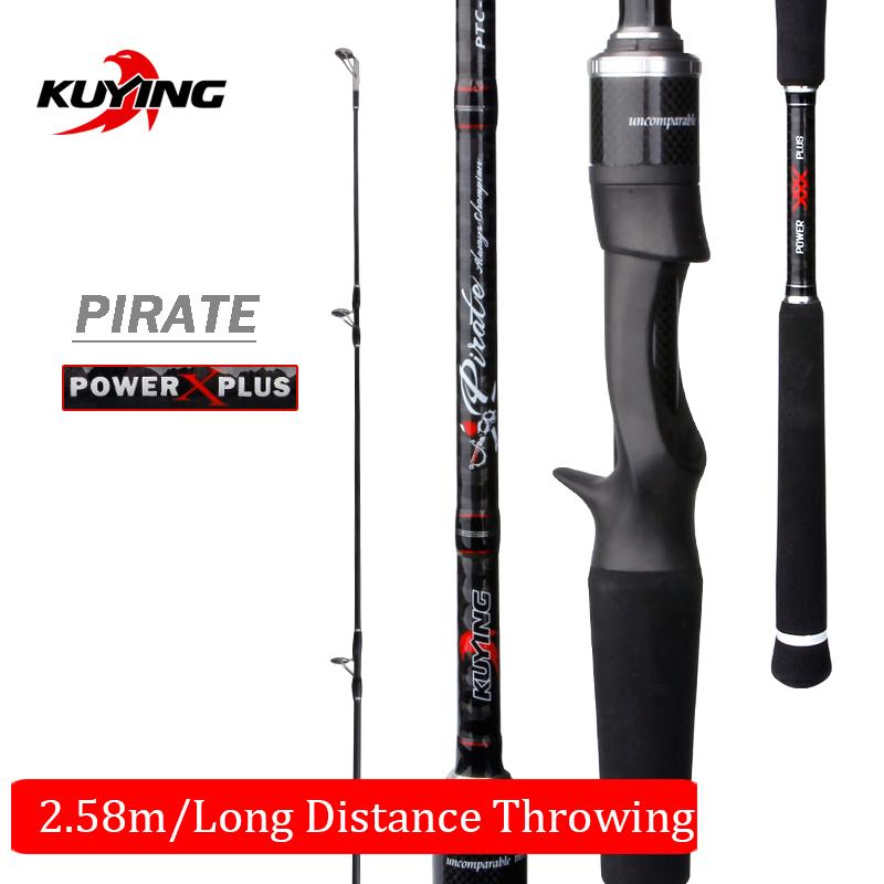 

Boat Fishing Rods KUYING Pirate Casting Spinning M 2.58m 8'6" Lure Rod Fish Cane Pole Stick FUJI Spare Parts Carbon Fiber Medium Fast
