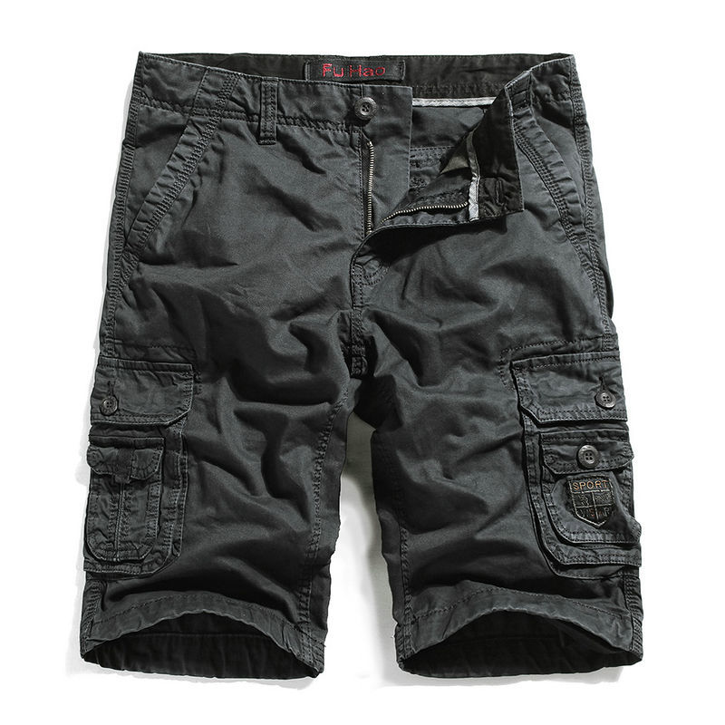 

New 2021 Will See Cargo Men's Solid Military Grade Cotton at Knee Height Shorts Wmdx, Black