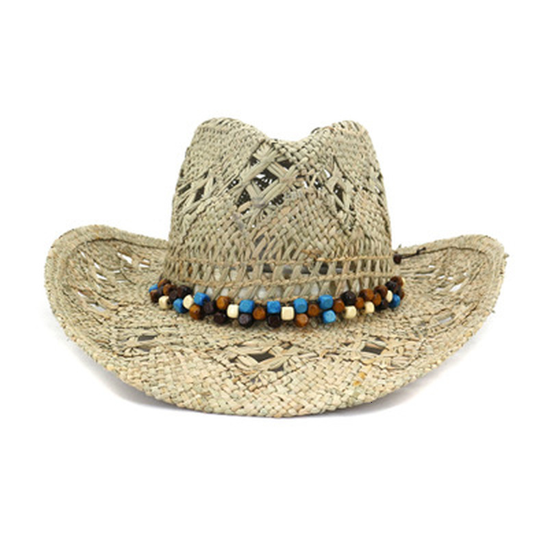 

2021 New Straw Summer Spring Women Men Panama Western Cowboy Sun Hats Natual Raffia Luxury Handmade with Band Belt Outdoor Beach Hat Txyb