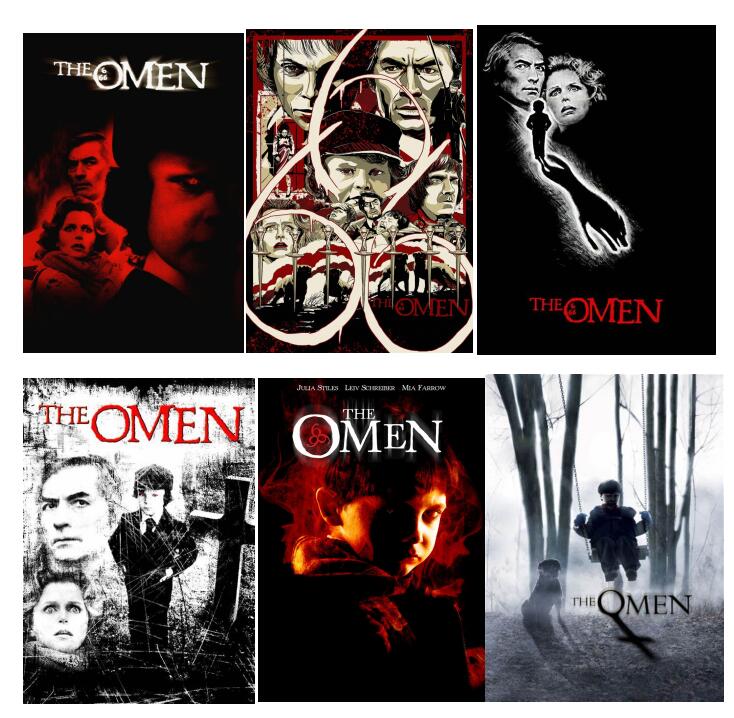 

20style choose Hot Sell The Omen Movie Paintings Art Film Print Silk Poster Home Wall Decor