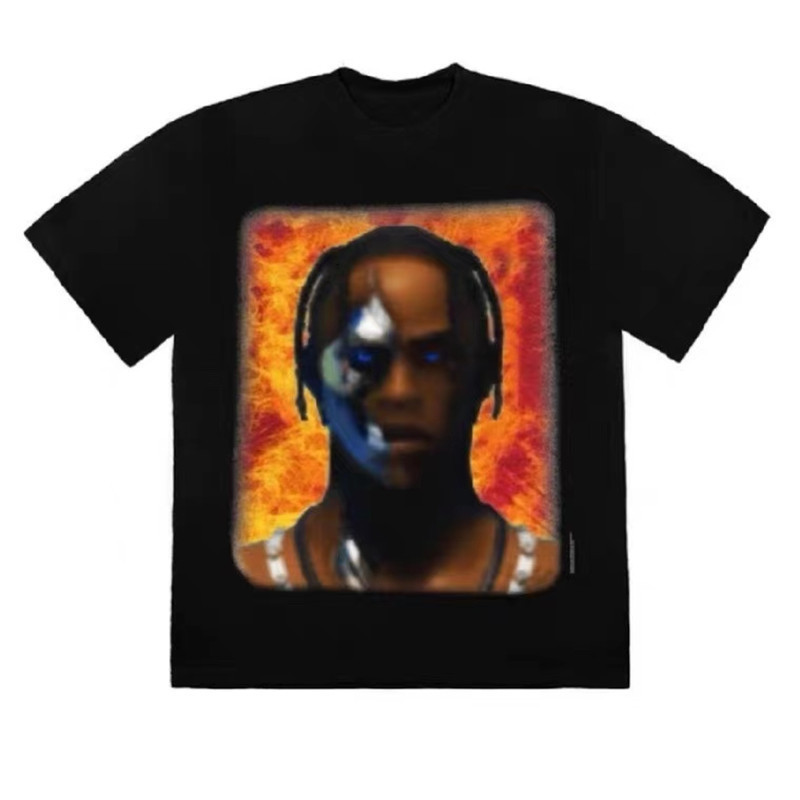 

2021 New Travis Scott Cactus Jack Portrait T-shirt Men Women Astroworld Mens Tees Best Seller Oversized t Shirt 0iwp