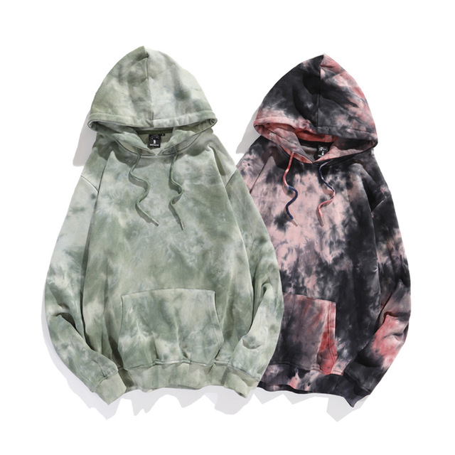 

Tie Dye Hip Hop Hoodies Boy Fashion Loose Sweatshirts Male Breathable Hoodie Casual Long Sleeve Top Couple Clothes, Red